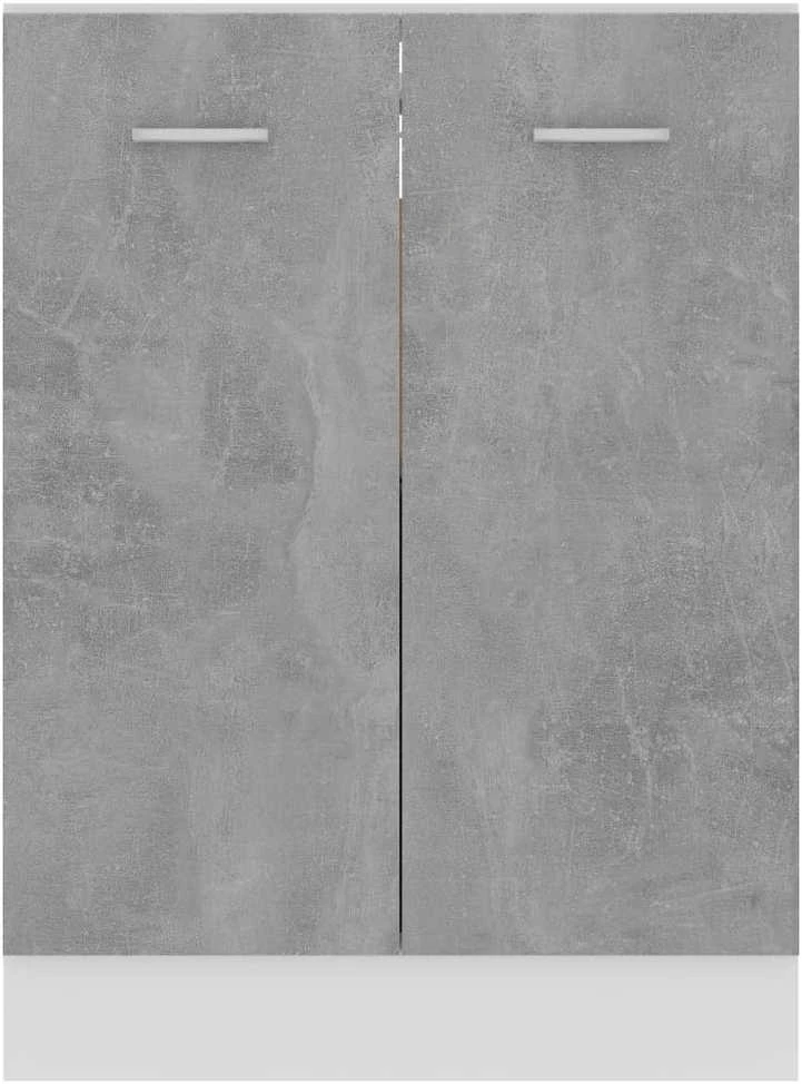 Apatinė spintelė, betono pilka, 60x46x81,5cm, apdirbta mediena