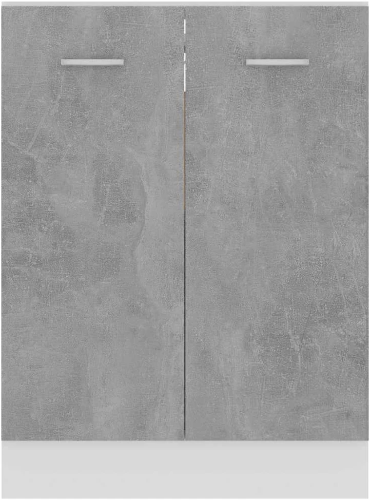 Apatinė spintelė, betono pilka, 60x46x81,5cm, apdirbta mediena