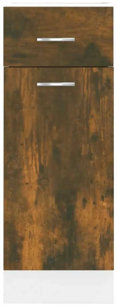 Apatinė spintelė su stalčiumi, ąžuolo, 30x46x81,5cm, mediena