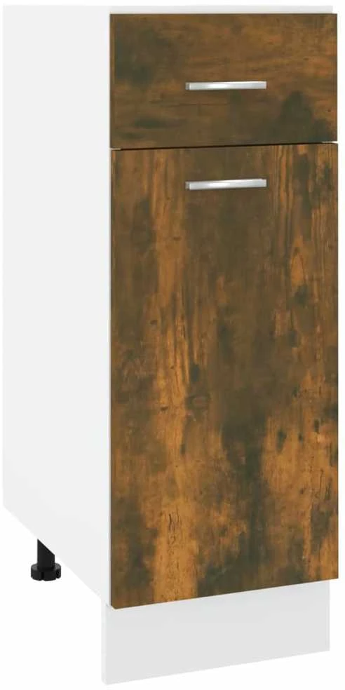 Apatinė spintelė su stalčiumi, ąžuolo, 30x46x81,5cm, mediena