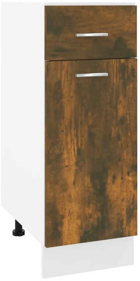 Apatinė spintelė su stalčiumi, ąžuolo, 30x46x81,5cm, mediena