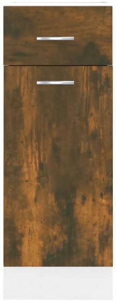 Apatinė spintelė su stalčiumi, ąžuolo, 30x46x81,5cm, mediena