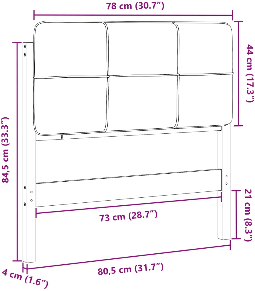 Apmušta lovos galvūgalis Balta ir šviesiai pilka 75 cm