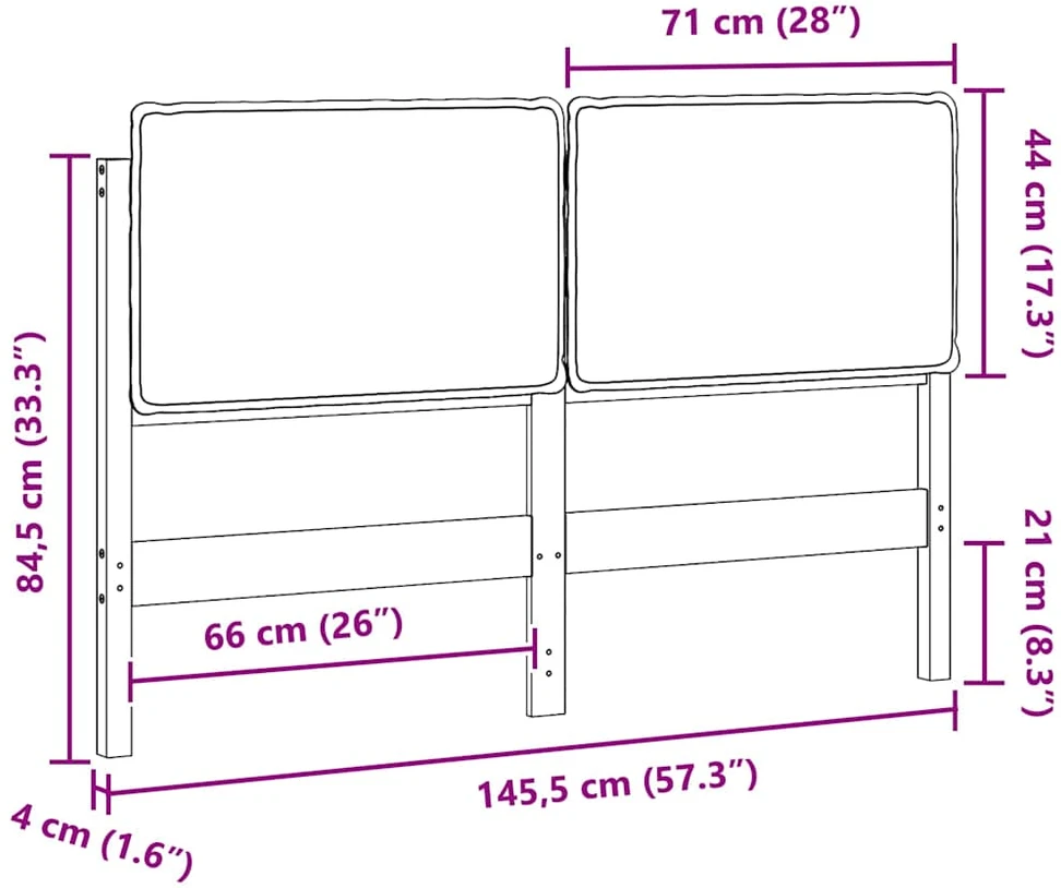 Apmušta lovos galvūgalis Balta ir šviesiai pilka 140 cm