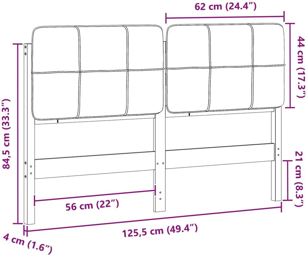 Apmušta lovos galvūgalis Balta ir šviesiai pilka 120 cm