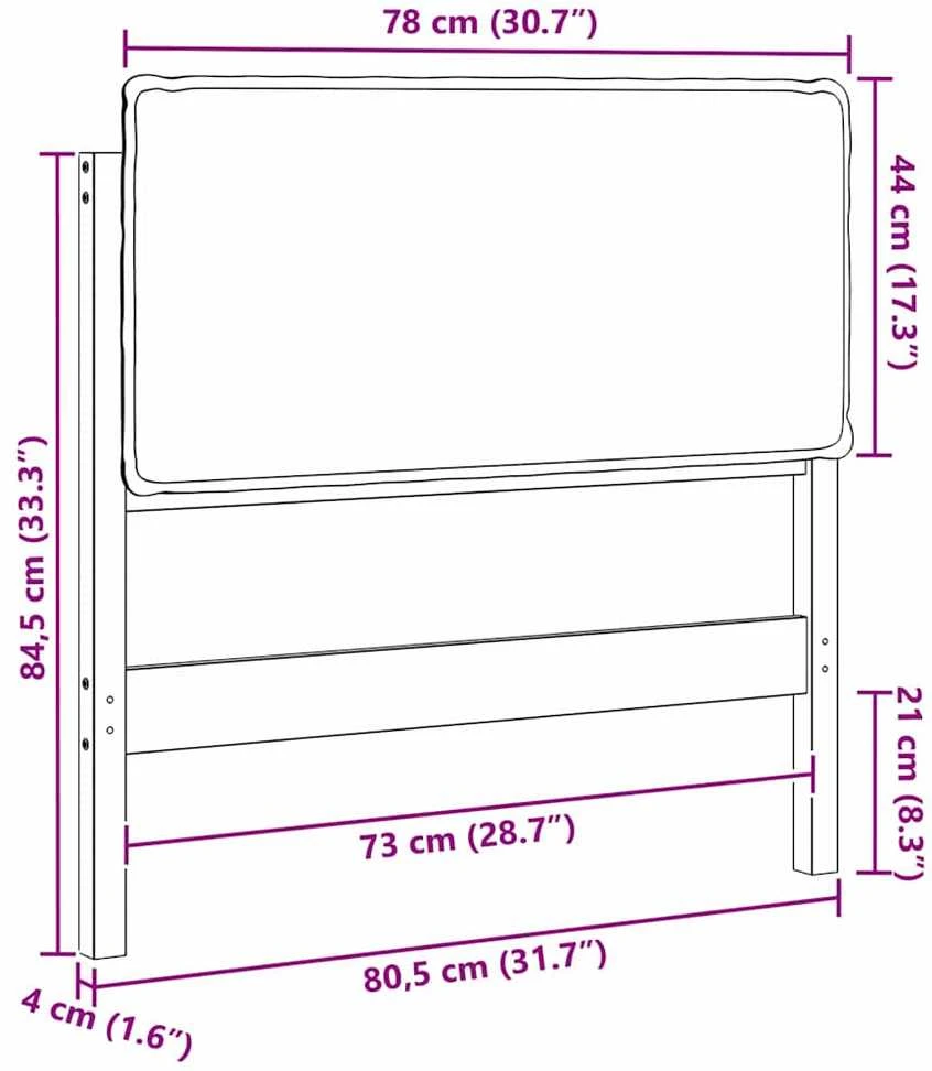 Apmušta lovos galvūgalis Balta ir šviesiai pilka 75 cm