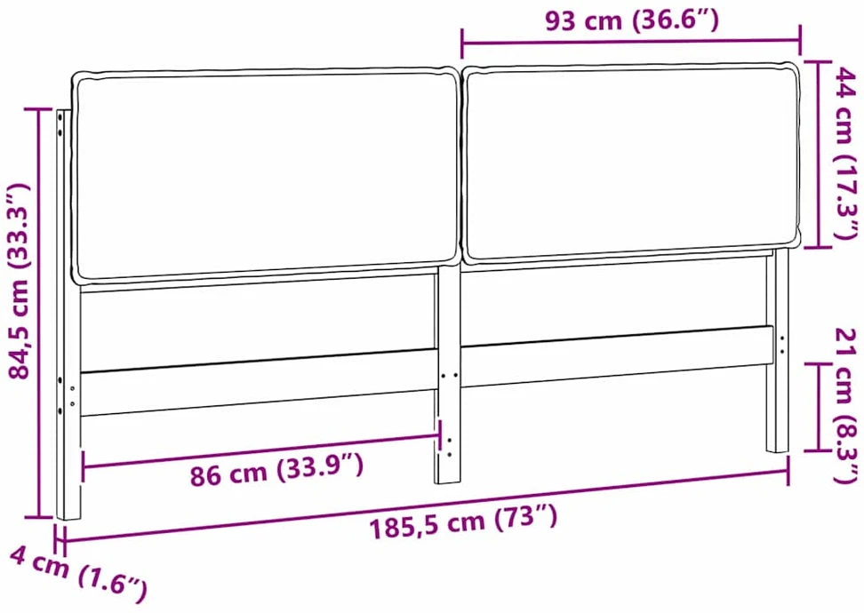 Apmušta lovos galvūgalis Balta ir šviesiai pilka 180 cm