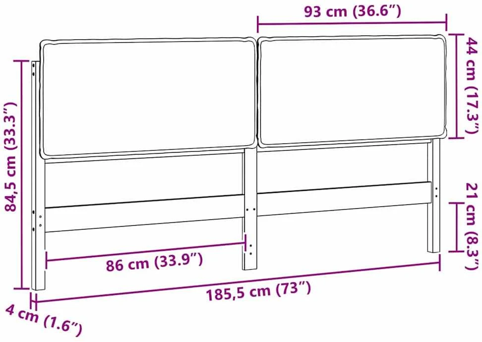 Apmušta lovos galvūgalis Natūrali ir tamsiai pilka 180 cm