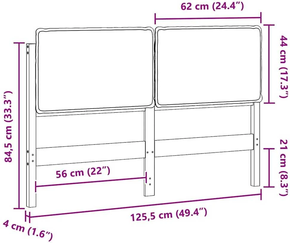 Apmušta lovos galvūgalis Natūrali ir tamsiai pilka 120 cm
