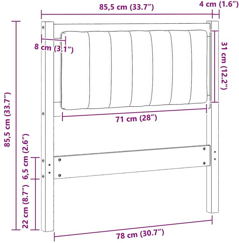 Apmušta lovos galvūgalis Ruda 80 cm Kietos pušies mediena