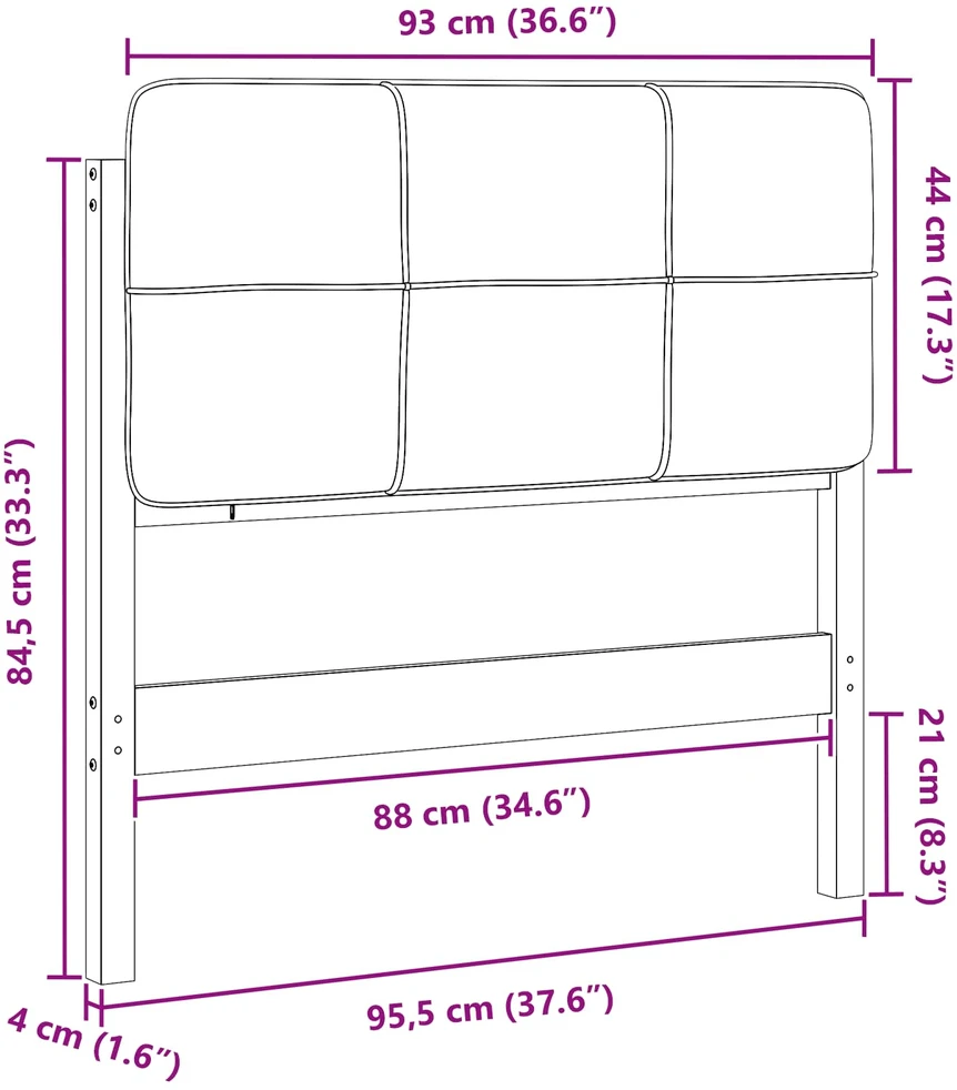 Apmušta lovos galvūgalis su galvūgalio Ruda ir Taupe 90 cm