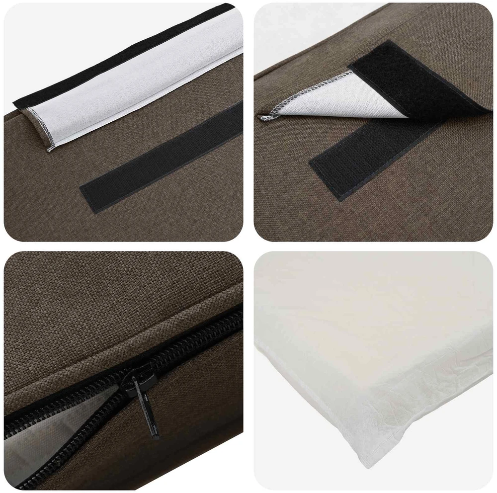 Apmušta lovos galvūgalis su galvūgalio Ruda ir Taupe 100 cm