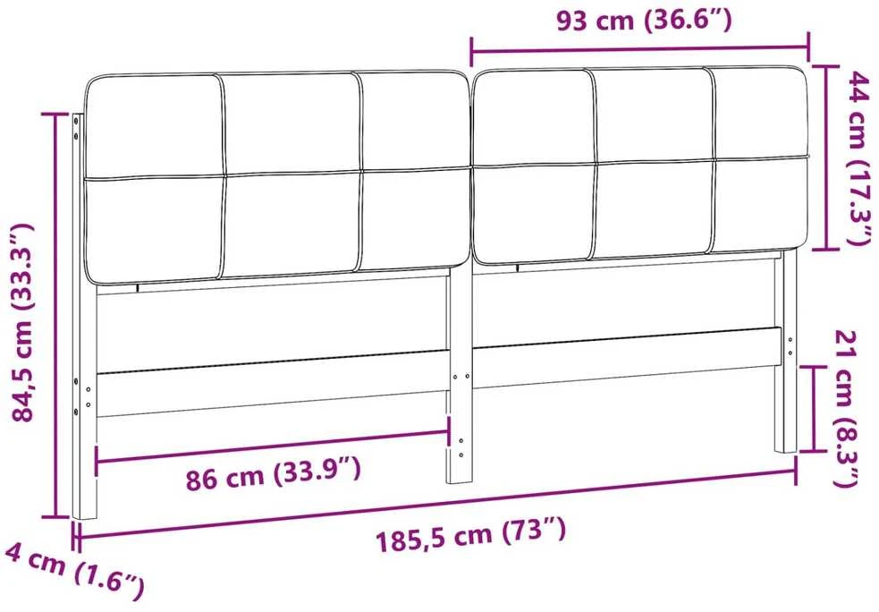 Apmušta lovos galvūgalis su galvūgalio Ruda ir Taupe 180 cm