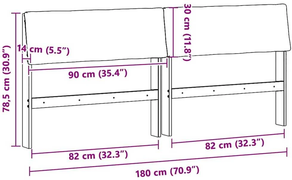 Apmušta lovos galvūgalis Tamsiai pilka 180 cm