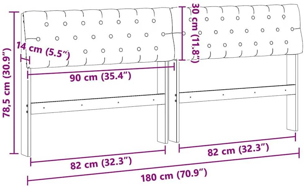 Apmušta lovos galvūgalis Tamsiai pilka 180 cm