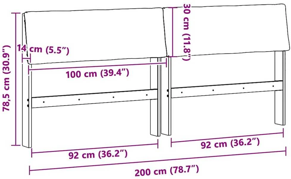 Apmušta lovos galvūgalis Tamsiai pilka 200 cm