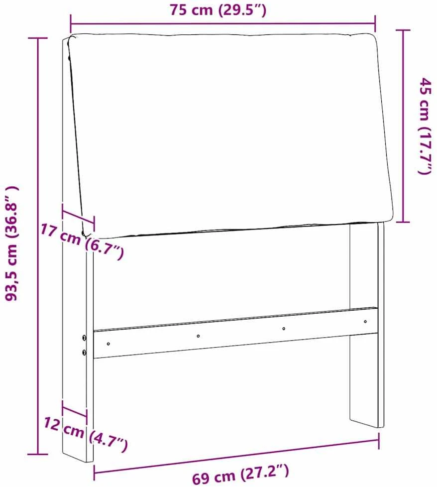 Apmušta lovos galvūgalis Tamsiai pilka 75 cm
