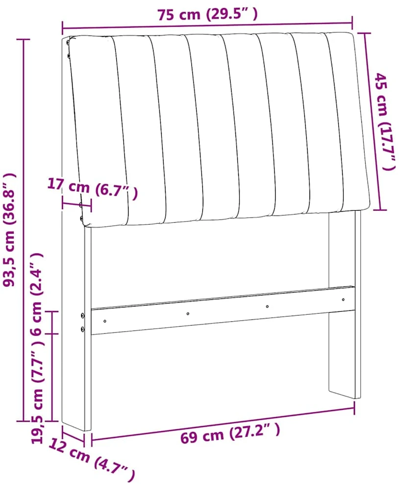 Apmušta lovos galvūgalis Tamsiai pilka 75 cm