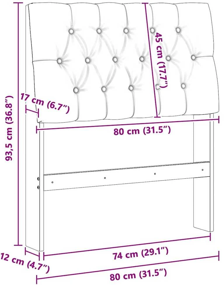 Apmušta lovos galvūgalis Tamsiai pilka 80 cm
