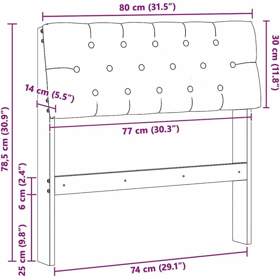 Apmušta lovos galvūgalis Tamsiai pilka 80 cm