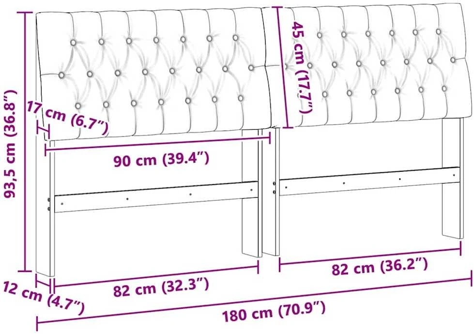 Apmušta lovos galvūgalis Tortora 180 cm Kietos pušies mediena