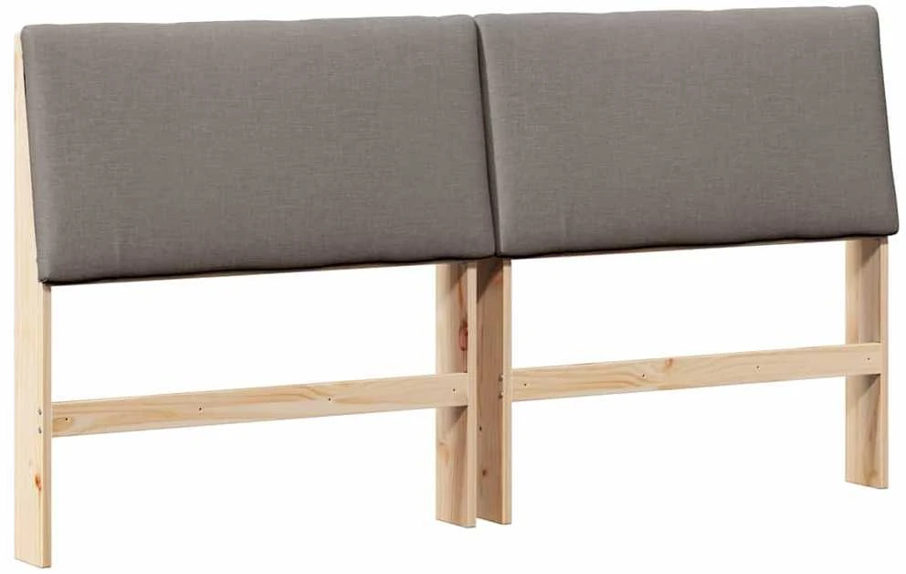 Apmušta lovos galvūgalis Taupe 200 cm Kietos pušies mediena