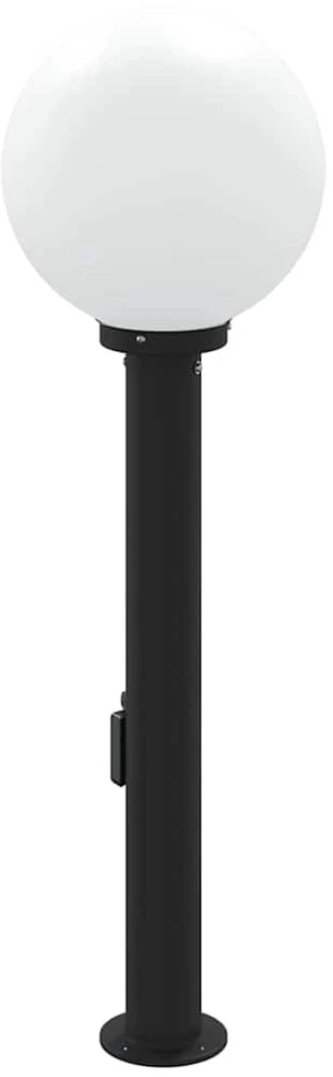 Pakabinamas šviestuvas Apsauginis šviestuvas su jutikliu ir lizdu, 80 cm, juodas, IP44
