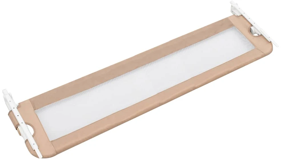 Apsauginis turėklas vaiko lovai, taupe, 150x42cm, poliesteris
