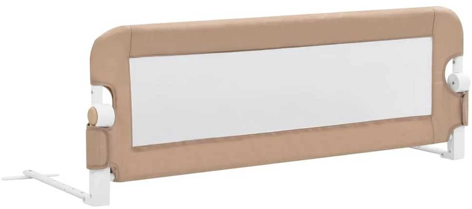 Apsauginis turėklas vaiko lovai, taupe, 120x42cm, poliesteris