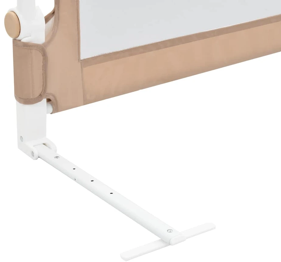 Apsauginis turėklas vaiko lovai, taupe, 150x42cm, poliesteris