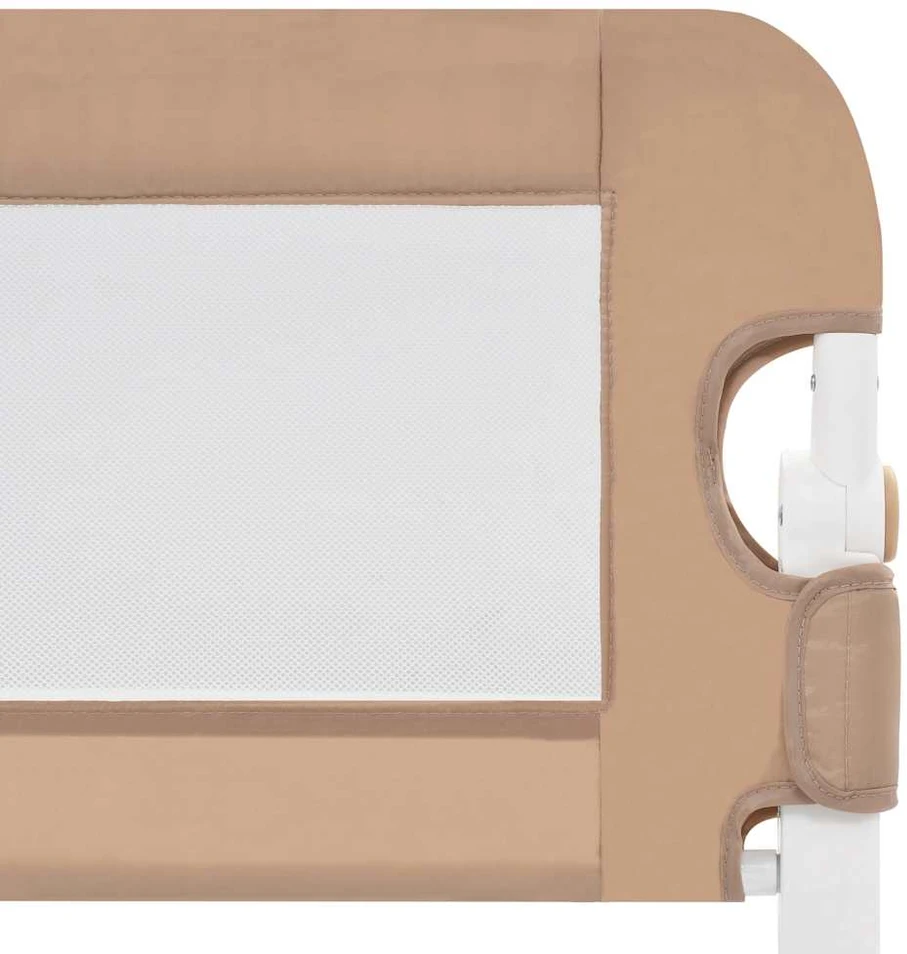 Apsauginis turėklas vaiko lovai, taupe, 120x42cm, poliesteris