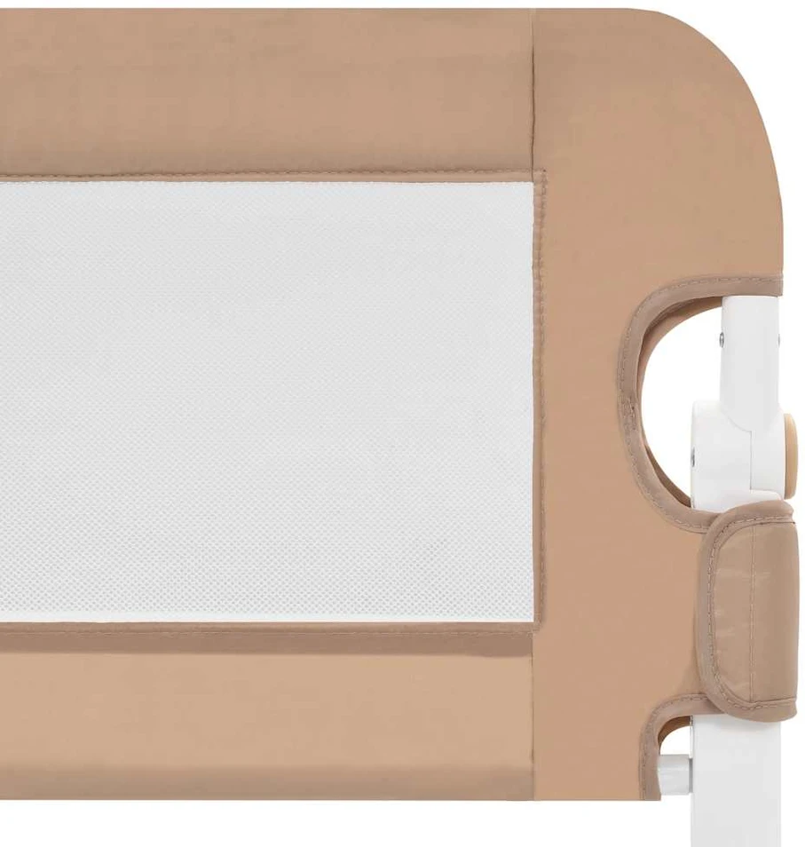 Apsauginis turėklas vaiko lovai, taupe, 150x42cm, poliesteris