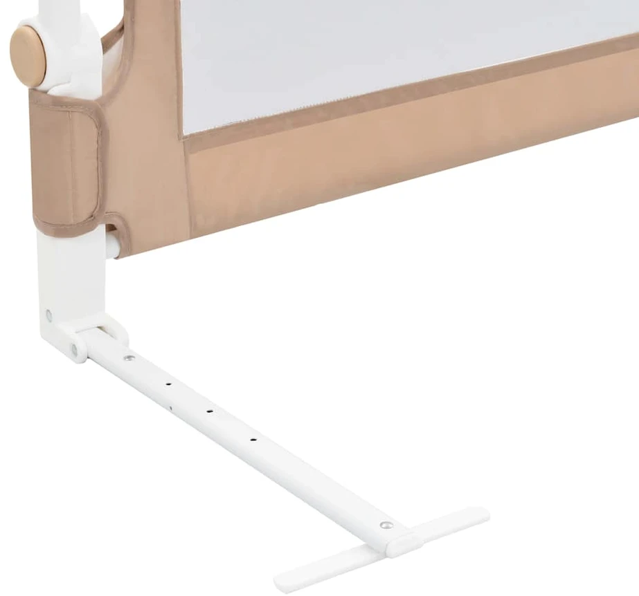 Apsauginis turėklas vaiko lovai, taupe, 120x42cm, poliesteris