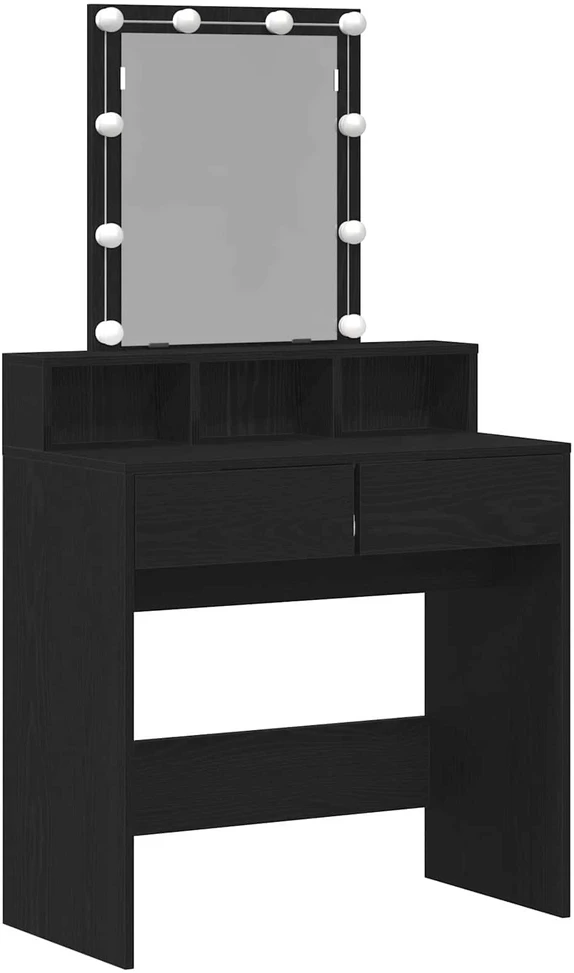 Apsirengimo stalas juoda ąžuolo 80 x 41 x 144.5 cm