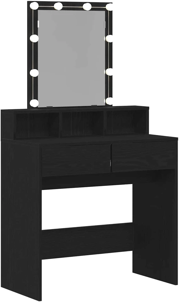 Apsirengimo stalas juoda ąžuolo 80 x 41 x 144.5 cm