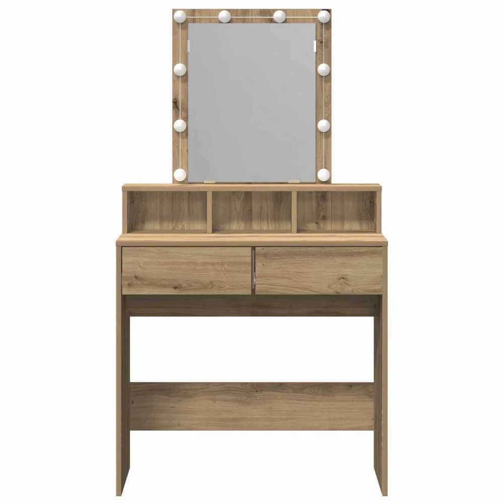 Apsirengimo stalas juoda ąžuolo 80 x 41 x 144.5 cm