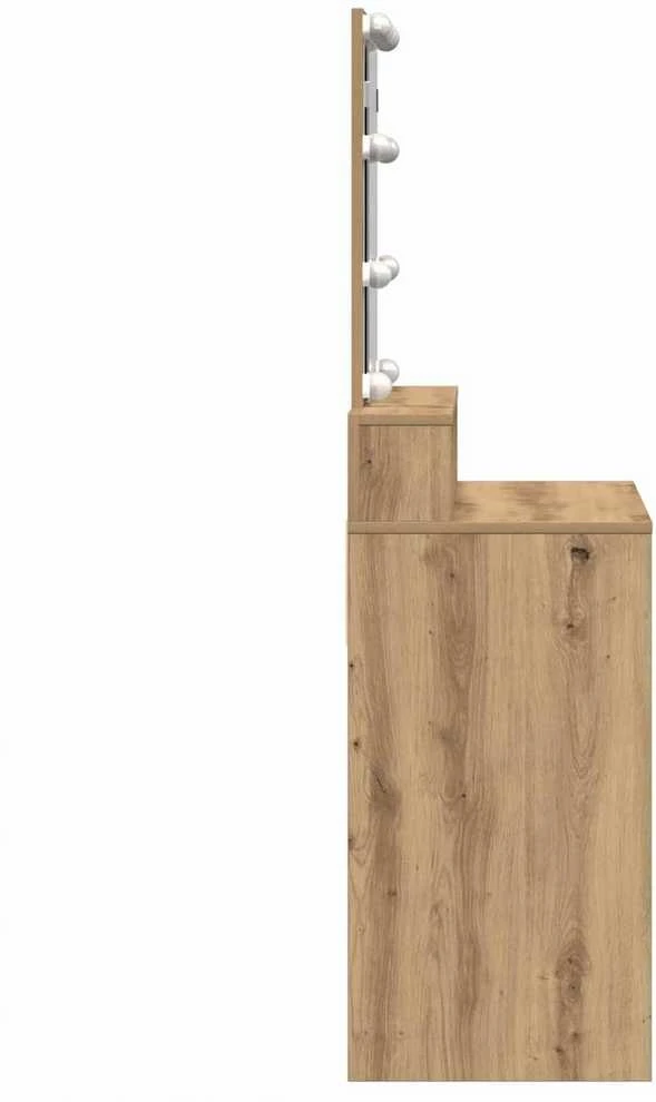 Apsirengimo stalas juoda ąžuolo 80 x 41 x 144.5 cm