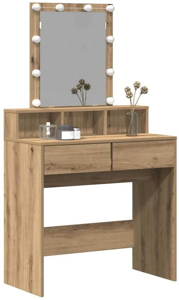 Apsirengimo stalas juoda ąžuolo 80 x 41 x 144.5 cm