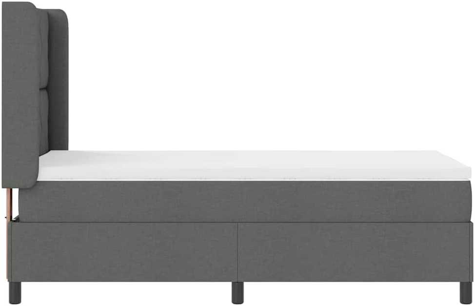Kiemas lova su LED juostelėmis Pilka 100 x 200 cm audinys
