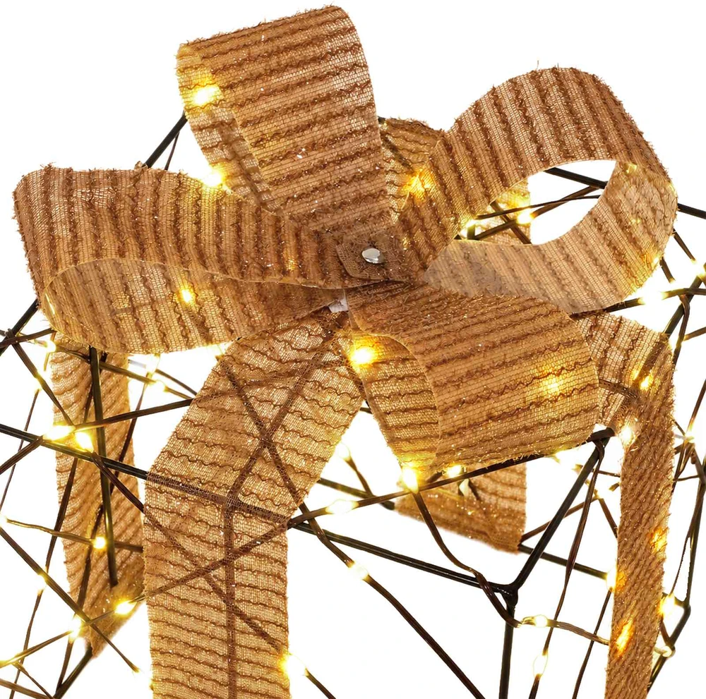 Apšviesta Kalėdinė Dovana 3 vnt. 150 LED Šilta balta