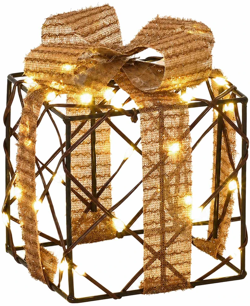 Apšviesta Kalėdinė Dovana 3 vnt. 150 LED Šilta balta