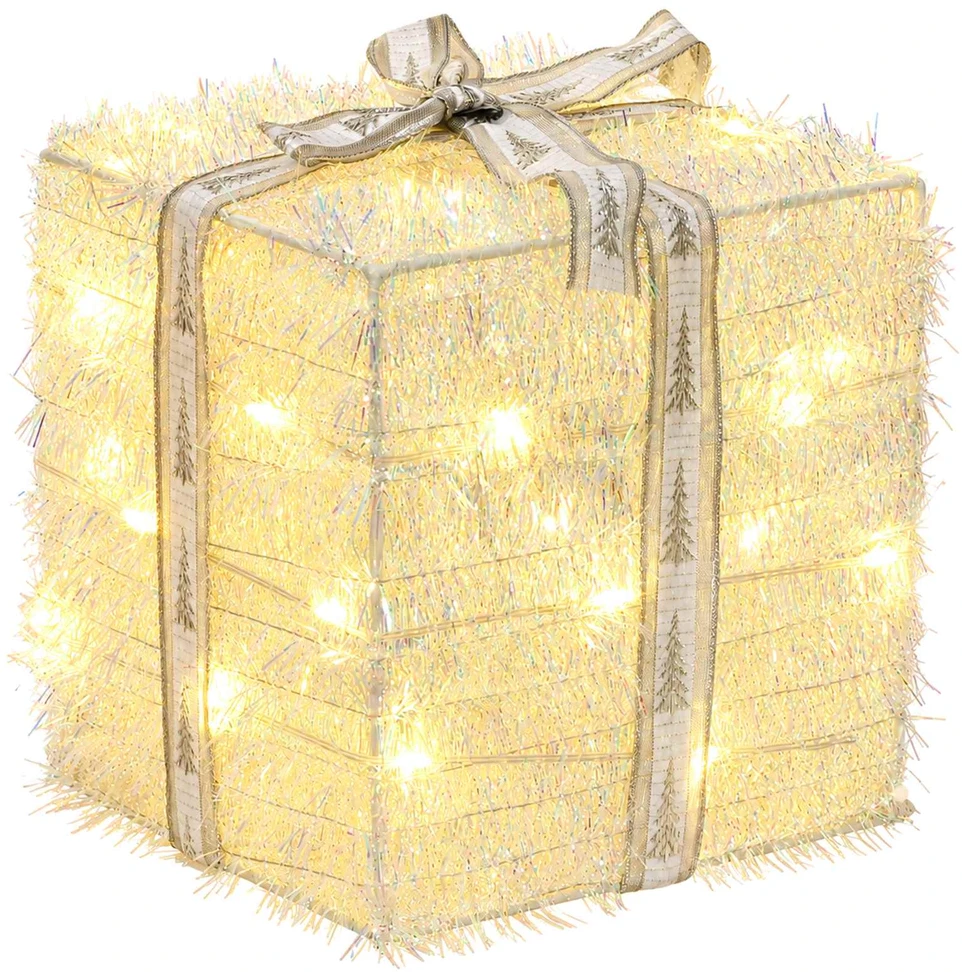 Apšviesta Kalėdinė Dovana 3 vnt. 64 LED Šilta balta
