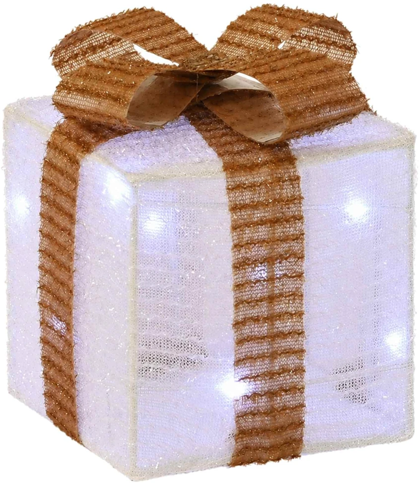 Apšviesta Kalėdinė Dovana 3 vnt. 64 LED Šalta balta