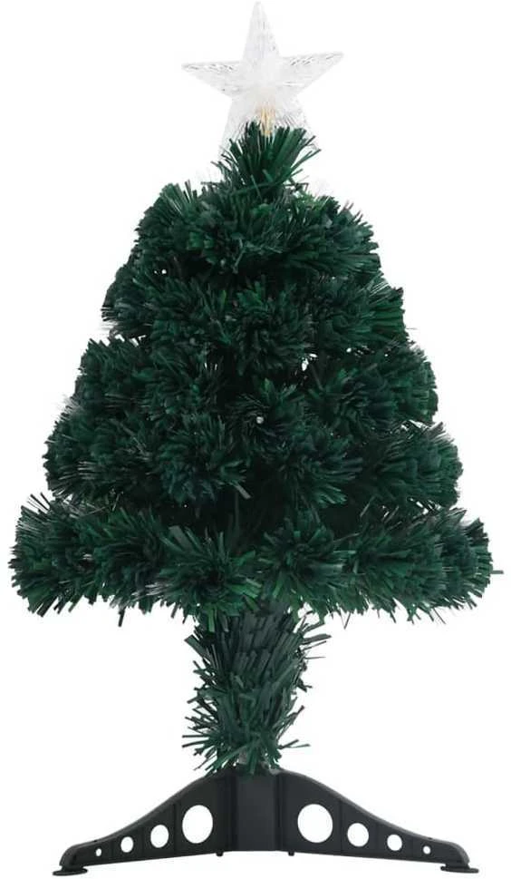 Apšviesta Kalėdų eglutė su stovu, 64cm, optinis pluoštas