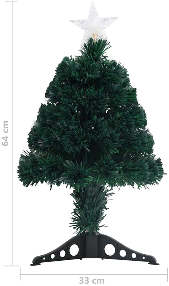 Apšviesta Kalėdų eglutė su stovu, 64cm, optinis pluoštas