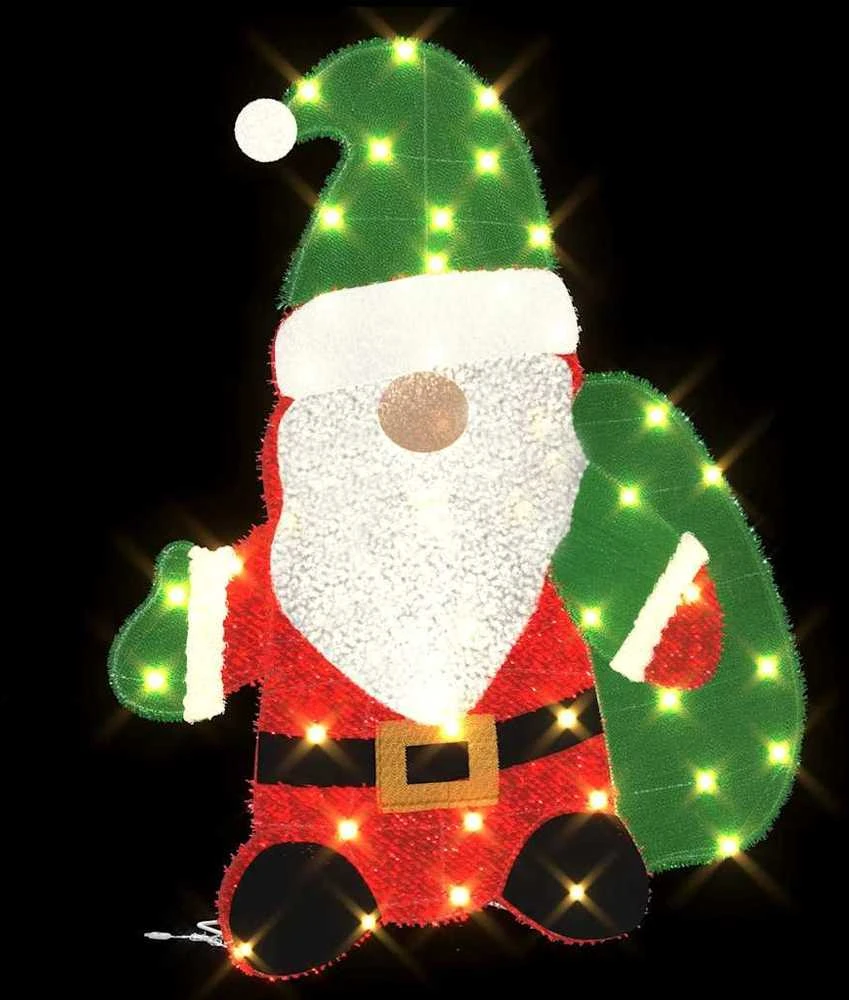 Apšviestas Kalėdų Senelis 60 LED Šilta balta 70 x 62 cm