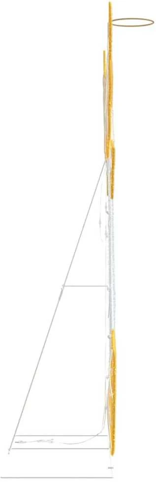Apšviestas kampas Šilta balta 116 x 29 x 158.5 cm Poliesteris