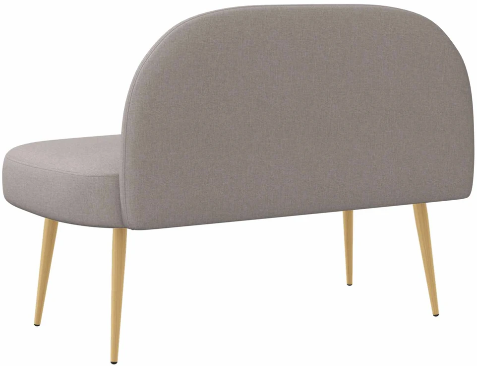 Aptrauktas suolelis su atlošu Taupe 110 x 60 x 76 cm
