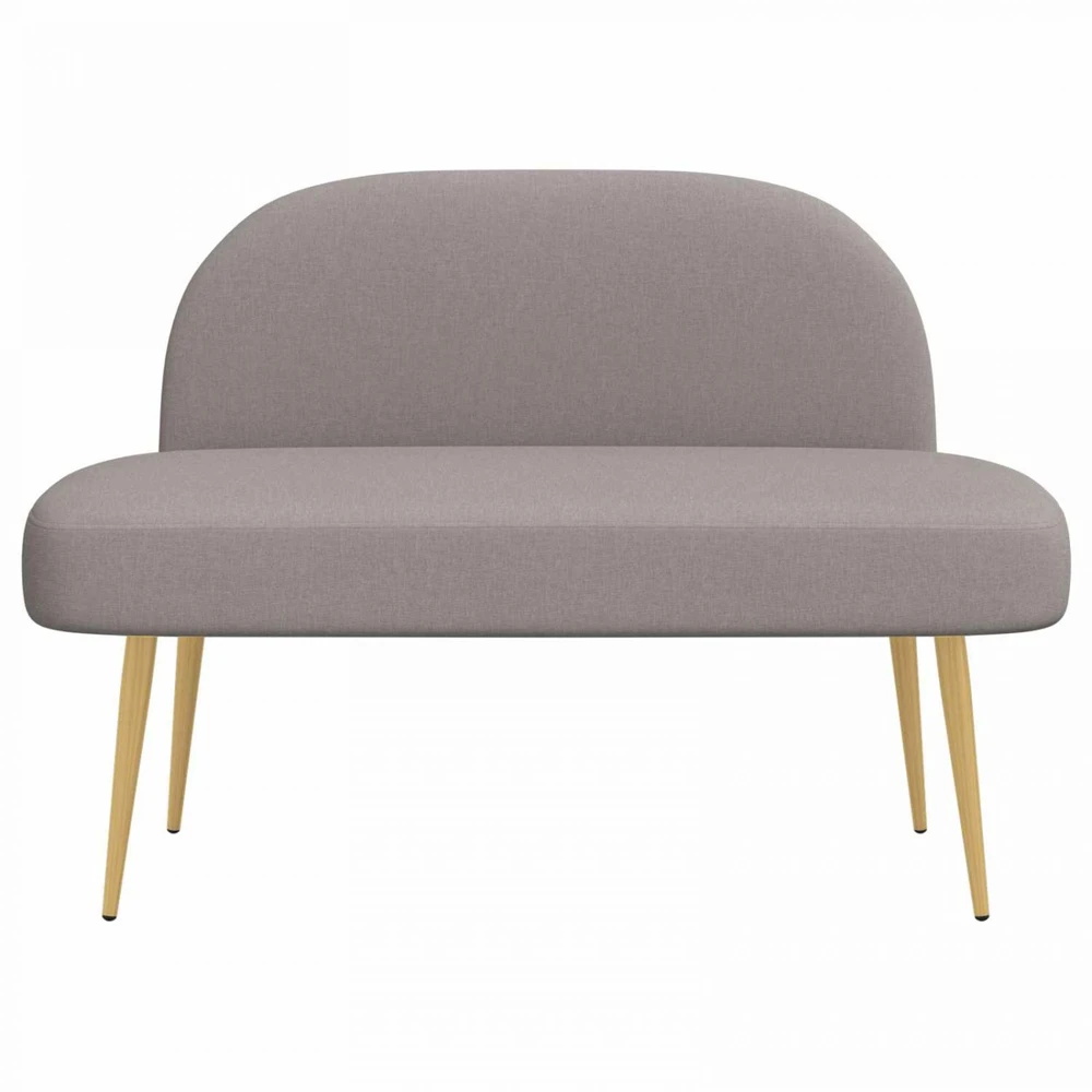 Aptrauktas suolelis su atlošu Taupe 110 x 60 x 76 cm