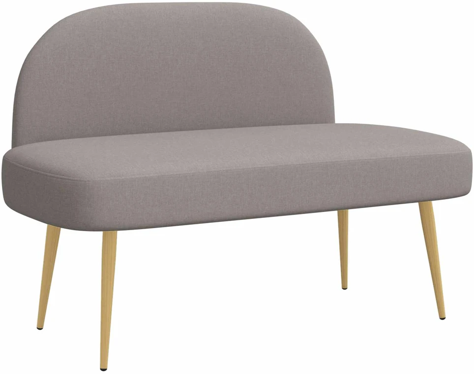 Aptrauktas suolelis su atlošu Taupe 110 x 60 x 76 cm